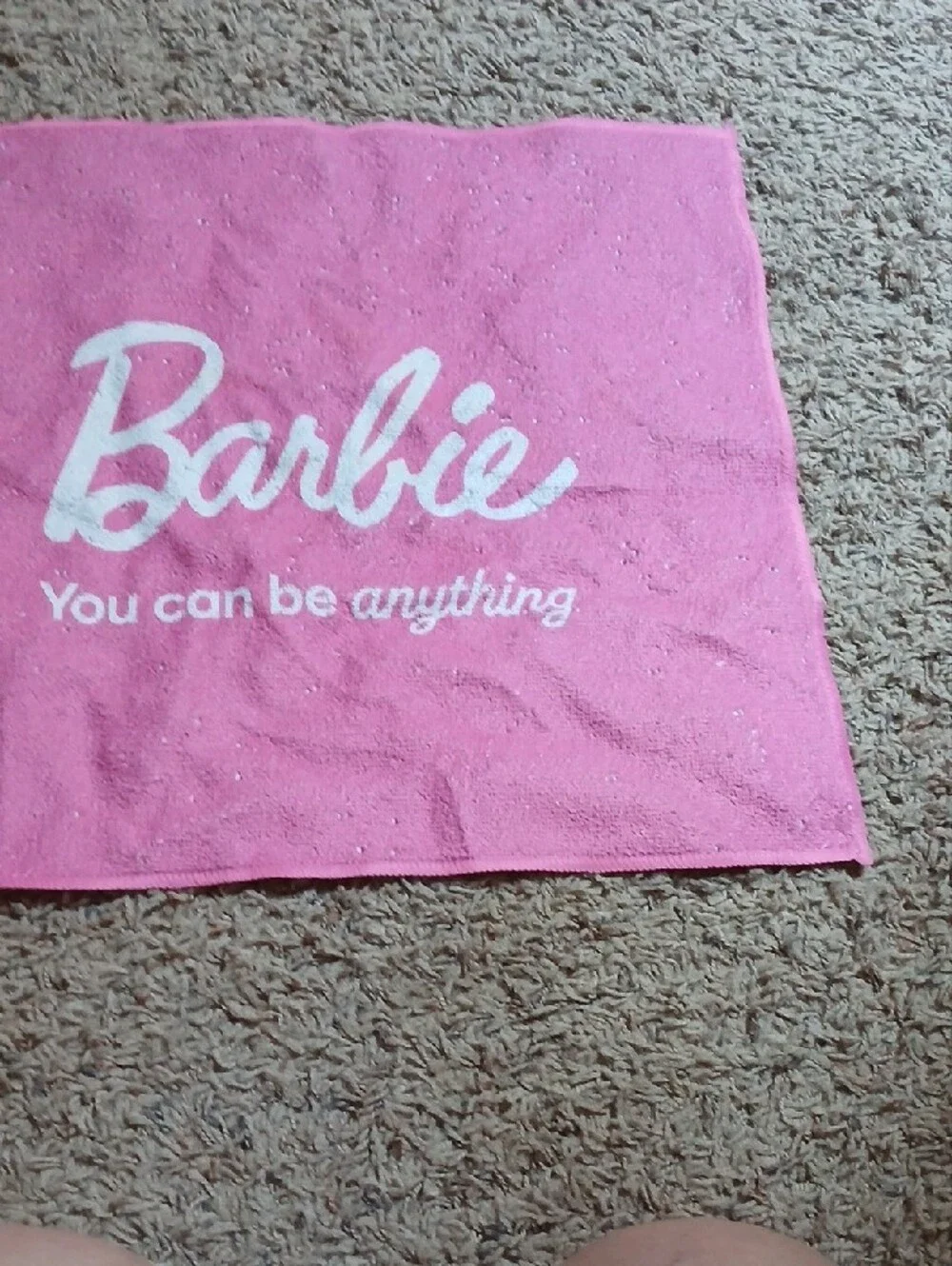 Barbie Pink Towel with White Logo
